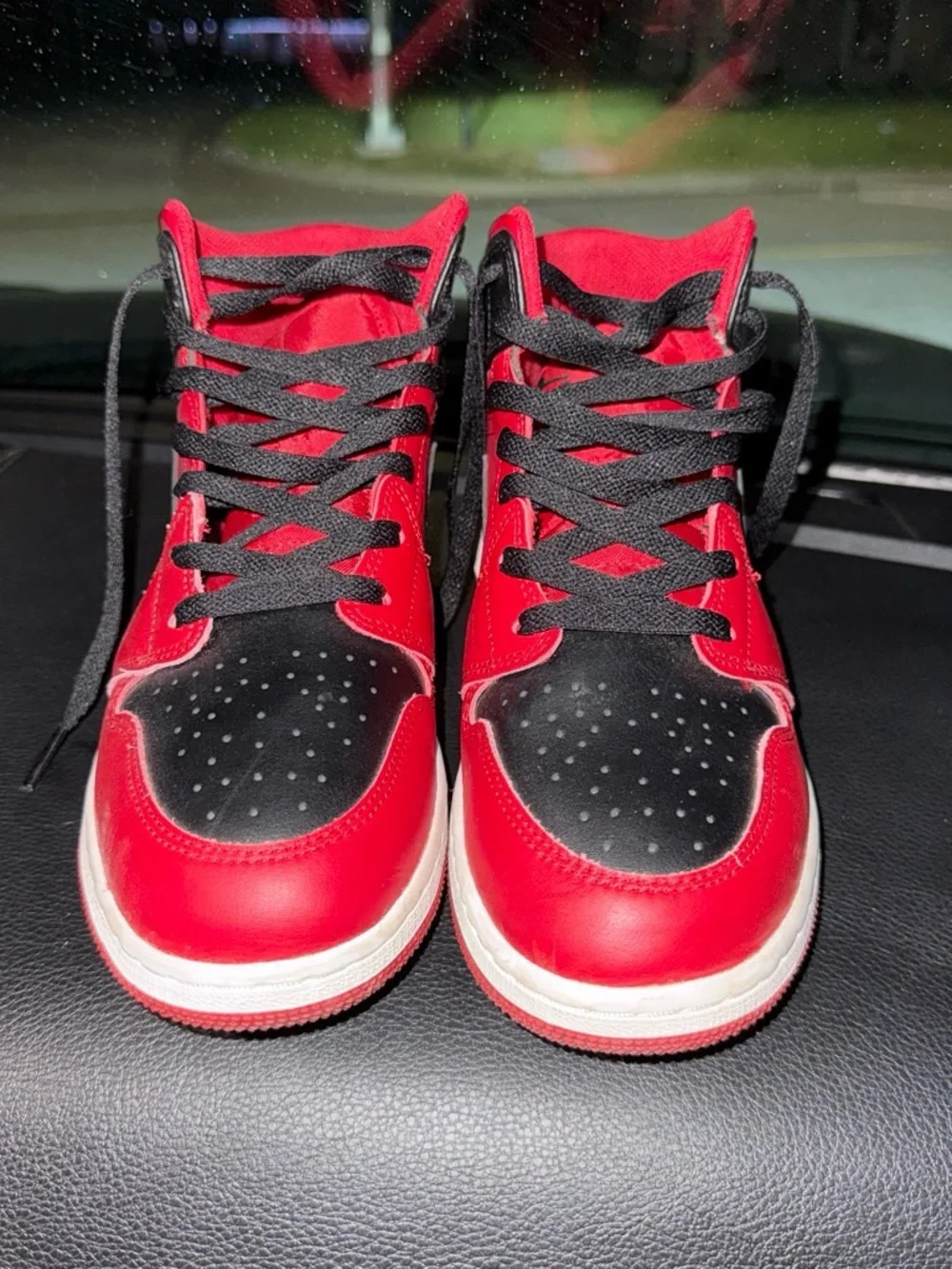 Nike Air Jordan 1 Mid Sneakers - Red/Black